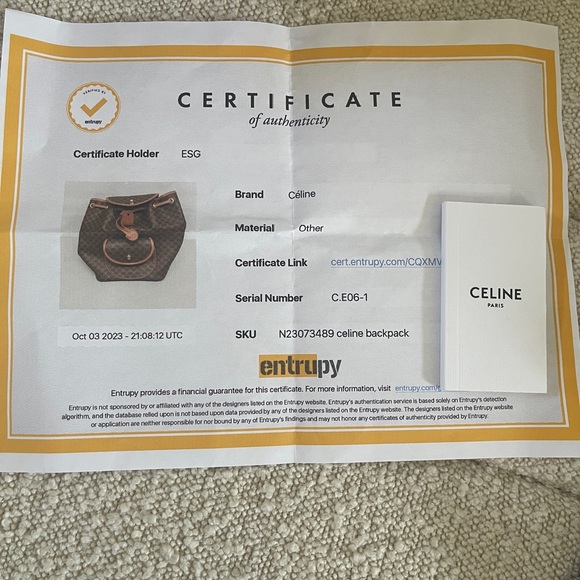 Authentic Celine backpack - Picture 16 of 17